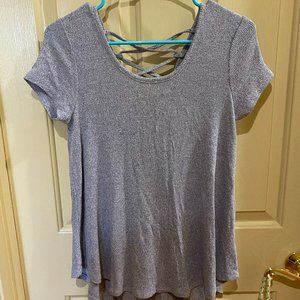Pink Republic small light grey short sleeve blouse